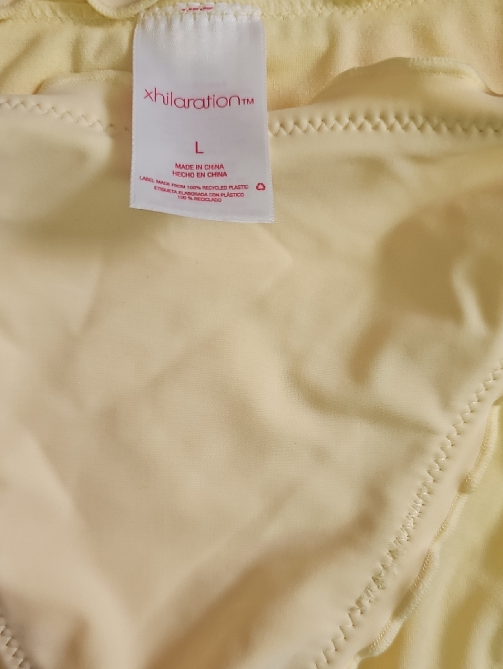 Xhilaration Yellow Ruffle Triangle Bikini Set - Picture 2 of 4